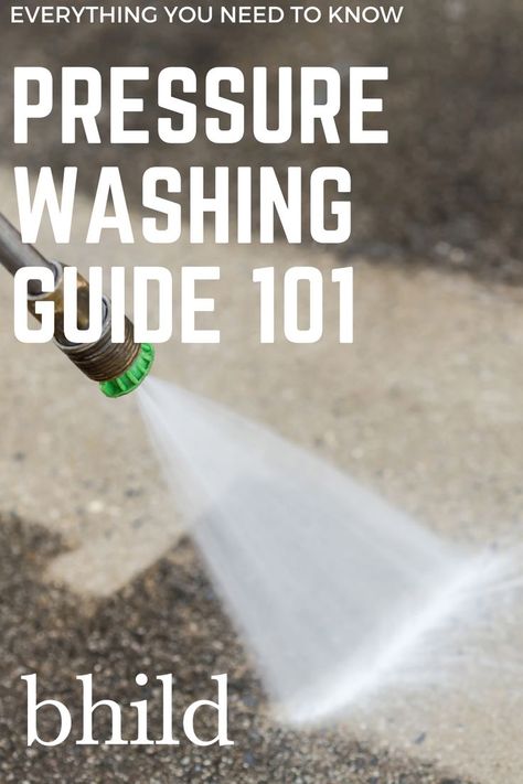 Pressure washing guide 101 article cover Stained Patio, Pressure Washing Business, House Wash, Landscaping Inspiration, Roof Cleaning, Easy Landscaping, Pressure Washing, Landscape Projects, Business Look