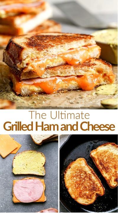 Homemade Honey Mustard Sauce, Ham Sandwich Recipes, Ham And Cheese Sandwiches, Ham Sauce, Grilled Ham And Cheese, Homemade Honey Mustard, Grilled Ham, Best Grilled Cheese, Meat Sandwich