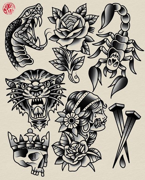 Traditional Tattoo Man, Traditional Tattoo Stencils, Traditional Tattoo Drawings, Traditional Black Tattoo, Vintage Style Tattoos, Traditional Tattoo Flash Art, Traditional Tattoo Old School, Traditional Style Tattoo, Sailor Jerry Tattoos