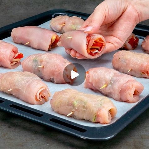 Rolled Chicken Breast, Appetizing Tv, Cooking Cream, Chicken Rolls, Cook Chicken, Delicious Snacks Recipes, Chicken Dishes Recipes, January 10, Chicken Breast Recipes