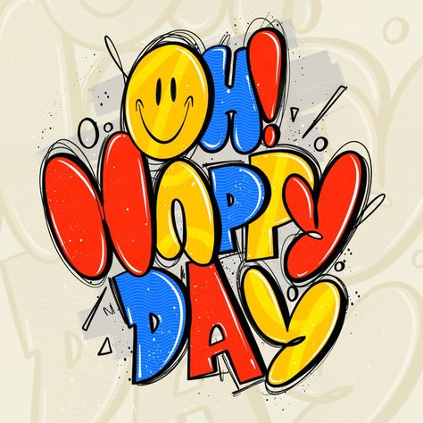 Oh Happy Day #lettering #procreate Lettering Procreate, Oh Happy Day, Happy Days, Happy Day, Collage, Pins, On Instagram, Instagram