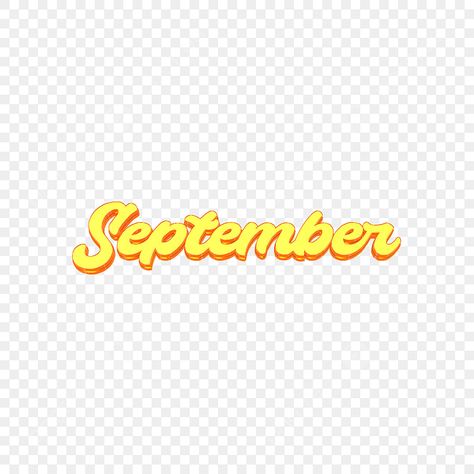 September Font, Calendar Png, Font Lettering, 3d Font, 3d Vector, Month Calendar, Font Graphic, Font Illustration, Graphic Design Background Templates