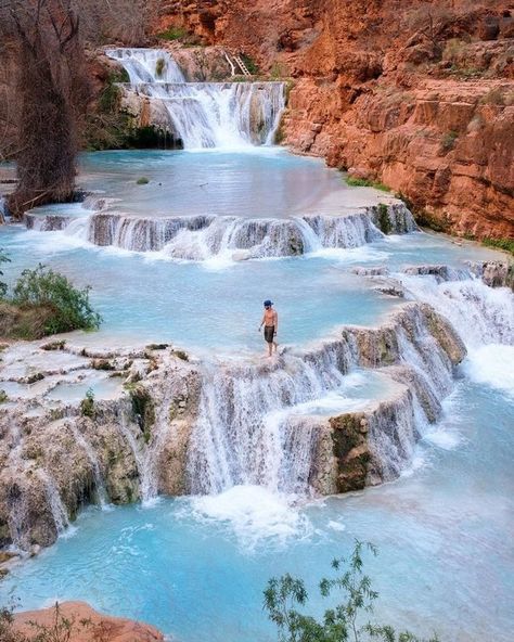 Havasupai Falls, Havasu Falls, Backpacking Tips, Arizona Travel, Nice Place, Destination Voyage, Travel Instagram, America Travel, Land Scape