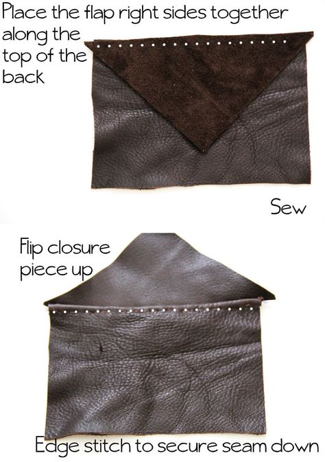 DIY Scalloped Leather Clutch Tutorial Diy Leather Clutch, Leather Bag Diy, Simple Leather Clutch, Clutch Bag Pattern, Clutch Tutorial, Handmade Leather Jewelry, Diy Leather Bag, Diy Envelope, Small Leather Bag