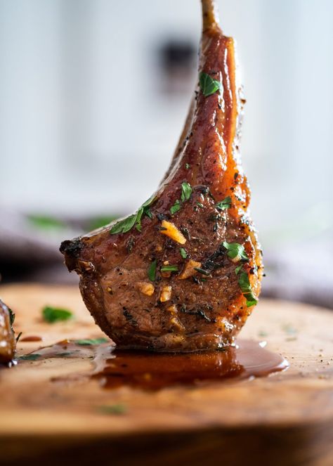 Honey-Glazed Lamb Chops Recipe| Endlessly Elated Asian Style Lamb Chops, Balsamic Glazed Lamb Chops, Asian Lamb Chops, Lab Chops Recipe, Lollipop Lamb Chops Recipe Oven, Honey Lamb Chops, Glaze For Lamb Chops, Tender Lamb Chops Recipe, Lamb Lolipop Recipes