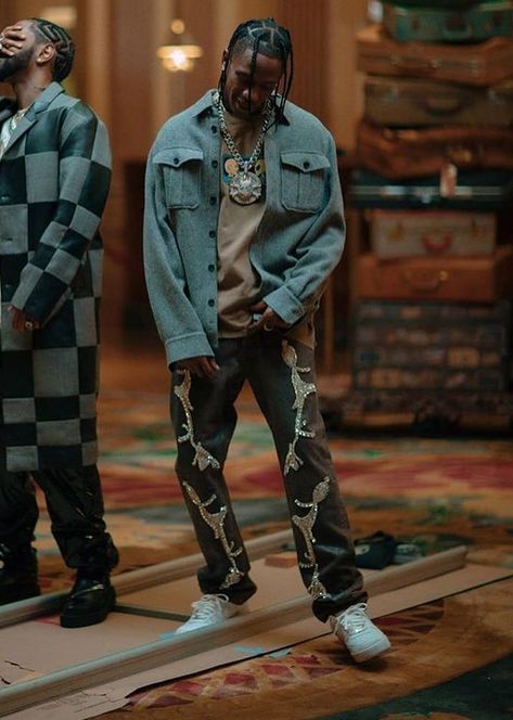 Travis Scott Outfits Ideas, Travis Scott Outfits, Travis Scott Fashion, Streetwear Lookbook, Estilo Kylie Jenner, Trendy Boy Outfits, Men Street Fashion, Concept Clothing, Street Style Outfits Men