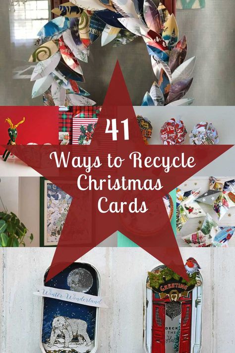 From festive ornaments to unique gift tags, explore how to transform old holiday greetings into timeless treasures with our crafting guide. Upcycled Christmas Card Ornaments, Recycled Christmas Card Ornaments, Recycle Old Christmas Cards, Ornaments From Old Christmas Cards, Crafts From Old Christmas Cards, Recycled Christmas Cards Upcycling, Crafts Using Old Greeting Cards, Recycle Christmas Cards Ideas, Recycle Old Christmas Ornaments