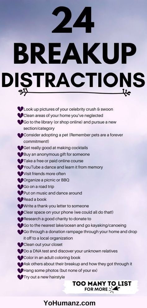 24 breakup distractions Break Up Checklist, Breakup Reasons, Glow Up After Breakup, Manifesting Creativity, Post Break Up, Breakup Motivation, Heal Your Heart, Break Up, Healing Heart