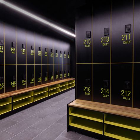 Lockers by Lockin Australia | End-Of-Trip | Office Lockers | Gym Lockers | Lockin Lockers Room Design, Luxury Gym Locker Room, Office Locker Room, Gym Lockers Design, Sport Interior Design, Gym Bathroom Design, Gym Locker Room Design, Luxury Locker Room, Gym Interior Design Ideas