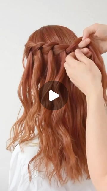 Easy Hair Tutorials 💇 on Instagram: "Waterfall Braid😍🥰 (By @braids_for_my_hair ) 💕 Follow us to get more hair style ideas  and learn simple beautiful hair styles 💓 . . #hairstyleideas #videohair #braidtutorial #hairtutorialvideo #hairvideotutorial #hairstyletutorial #braidoftheday #braidsofinstagram #hairglamvideos #tutorialhairdo #hairvideoshow #naturalhairtutorial #tutorialhair #cutehairstyles #marcbeauty #tutorialvideo #braidinglife #hairofinstgram #braidinspo #hairdecoration #hairstylevideo  #longhairstyles #hairspo" Waterfall Hairstyle, Hair Styles Braids, Styles Braids, Natural Hair Tutorials, Long Hair Video, Waterfall Braid, Hair Tutorials Easy, Easy Braids, Hair Videos Tutorials