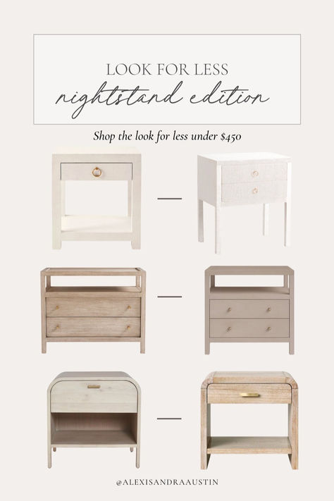 Nightstand details, furniture favorites, trendy nightstand, Crate and Barrel, Serena and Lily, Lulu and Georgia, Target, save or splurge, look for less, nightstand dupe, Wayfair, TJ Maxx, wooden furniture, woven nightstand, shop the look! Ivory Nightstand Bedroom, Large Night Stands, White Oak Nightstand Bedroom, Arhaus Nightstand, Guest Nightstand, Arched Nightstand, Large Nightstand Ideas Master Bedrooms, Amazon Nightstand, Master Nightstands