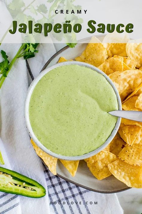 Roasted Jalapeno Sauce, Shrimp Taco Sauce, Homemade Sweet Chili Sauce, Creamy Jalapeno Sauce, Mexican Salsa Recipes, Veggie Fritters, Spreads Recipes, Creamy Jalapeno, Jalapeno Sauce