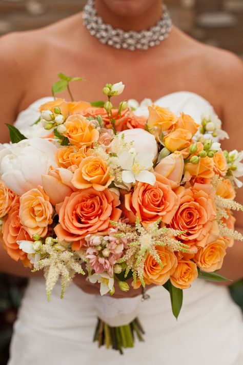 Bouquet by Indulge Flowers  Photography by White Haute Photography Wedding Flowers Orange, Orange And White Flowers, Orange Wedding Bouquet, Bridal Bouquet Summer, Orange Bouquets, Orange Wedding Flowers, Flowers Orange, Flowers For Sale, Orange Wedding