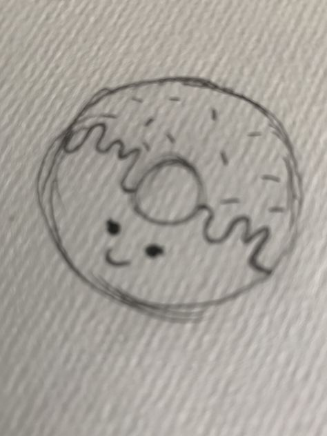 A little donut to uprise everyone's mood today and keep on being happy! Donut Drawing Easy, Donut Drawing, Halloween Donuts, Easy Donuts, Cute Galaxy Wallpaper, Being Happy, Easy Canvas Painting, Step By Step Drawing, Keep On