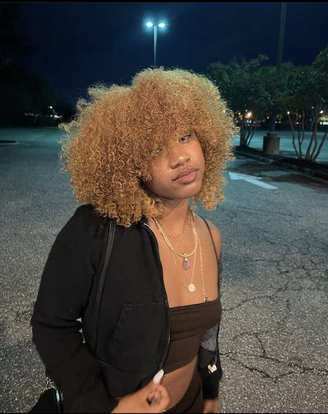 Strawberry Blonde Black Women, Ginger Blonde Hair, Worst Behavior, Blonde Afro, Blonde Natural Hair, Blonde Natural, Natural Hairstyle, Dying Hair, Character Makeup