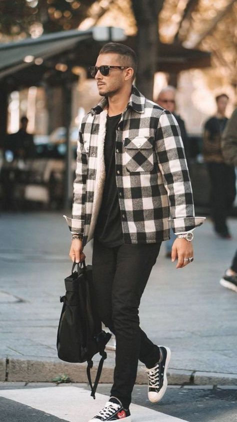 Guy Fall Outfits, Flannel Outfits Men, Mens Fall Outfits, Flannel Outfits, Mens Fashion Smart, Fall Outfits Men, Winter Outfits Men, Mode Casual, Mens Fashion Casual Outfits