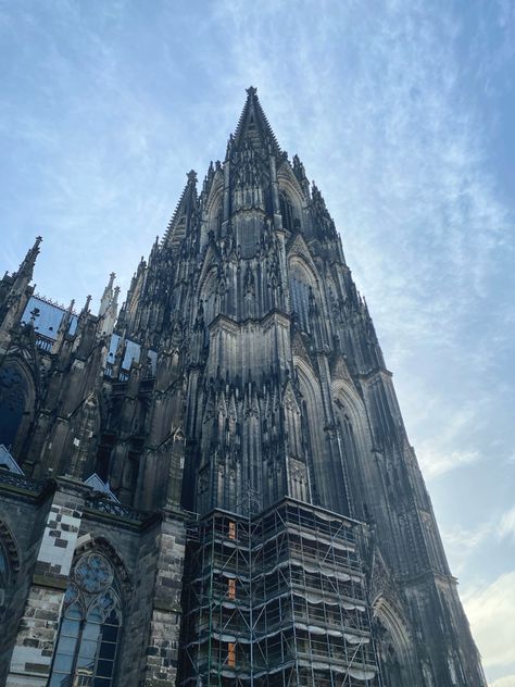 Cologne Cathedral, German Kölner Dom, Roman Catholic cathedral church, located in the city of Cologne, Germany. It is the largest Gothic church in northern Europe polar express train nyc life aesthetic ski trip aesthetic #art #aesthetic #tumblr #travel #color #cologne #cathedral #pinterest #shorts #tiktok #instagram #germany #halloween German Cathedrals, Goth Cathedral, Modern Gothic House, Train Nyc, Pinterest Shorts, Nyc Life Aesthetic, Goth Architecture, Ski Trip Aesthetic, Tumblr Travel