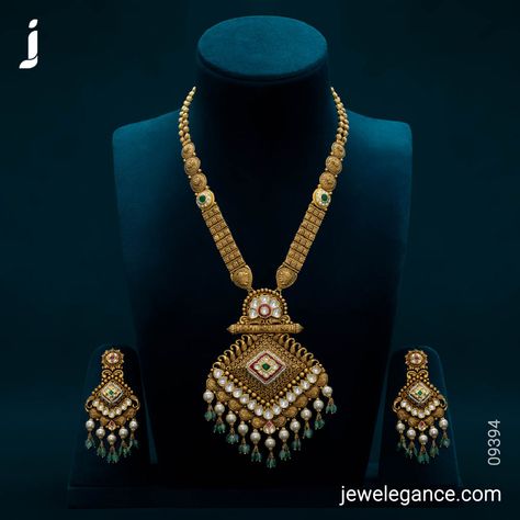 Rani Haar Long Necklaces Gold Indian Jewelry Jewellery Designs, Rani Har Gold, Jewellery Grid, Rani Har, Necklace Set Indian Bridal Jewelry, Indian Gold Necklace Designs, Jadau Jewellery, Unique Gold Jewelry Designs, Indian Wedding Jewelry Sets