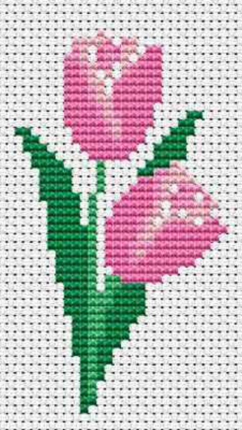 Pink Stitch, Small Cross Stitch, Pola Kristik, Cross Stitch Patterns Flowers, Cross Stitch Bookmarks, Mini Cross Stitch, Cross Stitch Borders, Cross Stitch Cards, Floral Cross Stitch