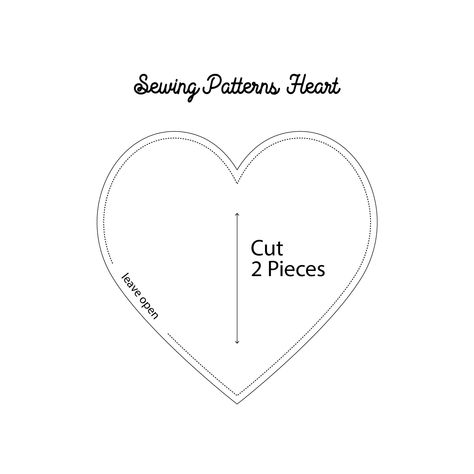 Heart Sewing Patterns Printable, Felt Heart Ornaments Free Pattern, Heart Quilt Blocks Free Pattern, Heart Templates Free Printables, Heart Patterns Printable, Valentine Crochet, Heart Diagram, Interesting Crafts, Memory Bears Pattern