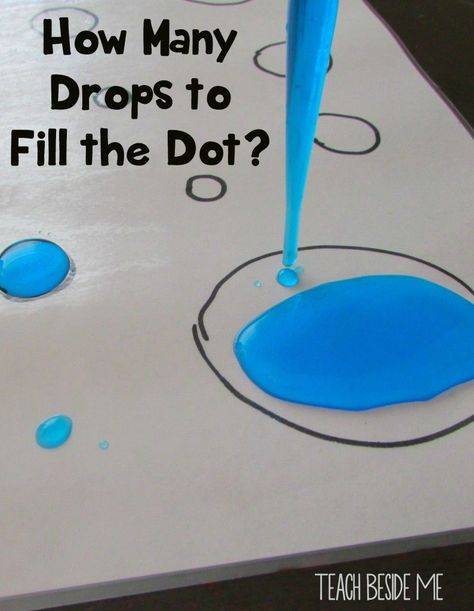 Eye Dropper Dot Counting - Fun Preschool sensory counting activity! Preschool Counting, Preschool Stem, Weather Theme, Eye Dropper, Aktiviti Kanak-kanak, Steam Activities, Kindergarten Science, Counting Activities, Preschool Science