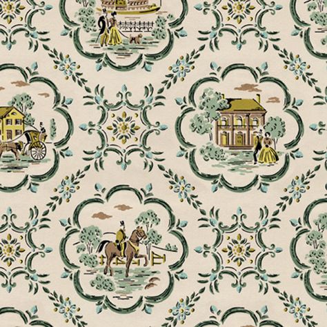 1800's Colonial Scene on Demand Wall Paper  [Vin-400] Vintage Patterns On Demand | DesignerWallcoverings.com | Luxury Wallpaper | @DW_LosAngeles | #Custom #Wallpaper #Wallcovering #Interiors Neoclassical Wallpaper, Colonial Wallpaper, 1950s Wallpaper, Vintage Style Wallpaper, Look Wallpaper, Toile Wallpaper, Banana Leaf Wallpaper, Antique Wallpaper, Scenic Wallpaper