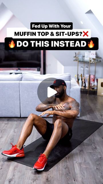 Mrlondon | Ms on Instagram: "🔥NO SIT UPS = NO MUFFIN TOP!🔥  Do you have a MUFFIN TOP and hate doing SIT UPS?! LIKE ❤️& SAVE 💾 this workout routine!🔥   But don’t forget…  YOU CAN’T SPOT REDUCE YOUR MUFFIN TOP‼️  Unfortunately you can not pick where you want to lose fat on your body. You lose it all round and eventually that MUFFIN TOP will reduce and disappear 🔥🙏🏾  To really see results you need to:  ▫️Be in a slight calorie deficit  ▫️Incorporate weight lifting  ▫️Do cardio to complement your journey  DOWNLOAD the @ml.fitness_app and I can personally help you day by day! 📲🎉  Now let’s get to work 🙋🏽‍♀️🔥  Routine:   🔘 50 seconds work 🔘 20 seconds Rest After each exercise  🔘4/5 rounds  🔘60 second Rest After each round  #muffintop #fitnessmotivation #abworkout" Back Muffin Top Exercises, Lose Muffin Top, Fupa Workout, Muffin Top Exercises, Sit Ups, Work Routine, Fitness App, Lower Abs, Calorie Deficit