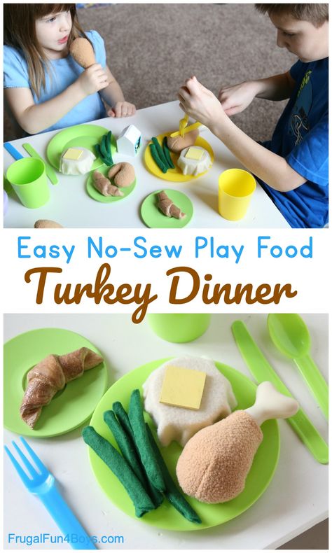 Play Food Diy, Kids Play Food, Food Turkey, Sew Felt, Felt Food Diy, Felt Food Patterns, Dramatic Play Preschool, Pretend Play Food, Felt Play Food