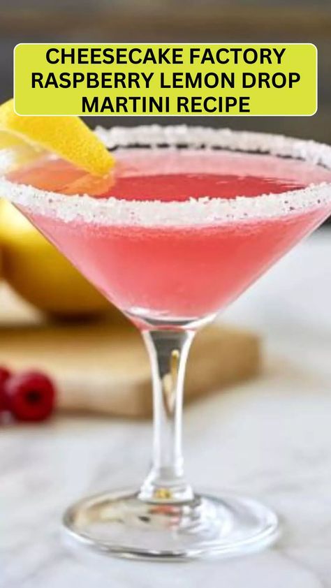 Cheesecake factory raspberry lemon drop martini recipe – Cravefuly Raspberry Lemondrop Martini Recipe, Raspberry Lemon Drop Martini Recipe, Batch Martini Recipes, Fruity Martini Recipes, Raspberry Lemon Drop Martini, Raspberry Lemon Drop, Raspberry Martini Recipe, Best Martini Recipes, Lemon Drop Martini Recipe