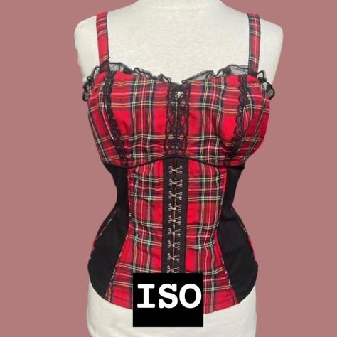 ISO post 
I've been looking for this tripp nyc plaid... - Depop Plaid Corset, Tripp Nyc, Mall Goth, Personal Style, Plaid, Clothes