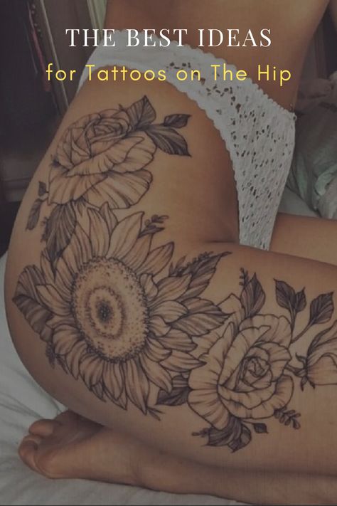 Hip To Waist Tattoo, Beautiful Hip Tattoos, Hip Tattoos Women Meaningful, Side And Hip Tattoos, Outer Thigh Tattoos Women, Tattoos On The Hip, Easy To Hide Tattoos, Places To Hide Tattoos, Ideas For Tattoos