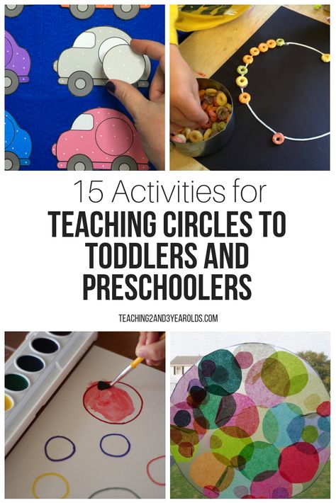 These 15 activities are great for teaching the shape of a circle to preschoolers. Great for young toddlers who are just beginning to learn shapes! Circle Crafts Preschool, Circles Curriculum, Young Toddler Activities, Shapes Lessons, Shape Activities Preschool, Learn Shapes, Teaching Shapes, Lesson Plans For Toddlers, Shapes Preschool