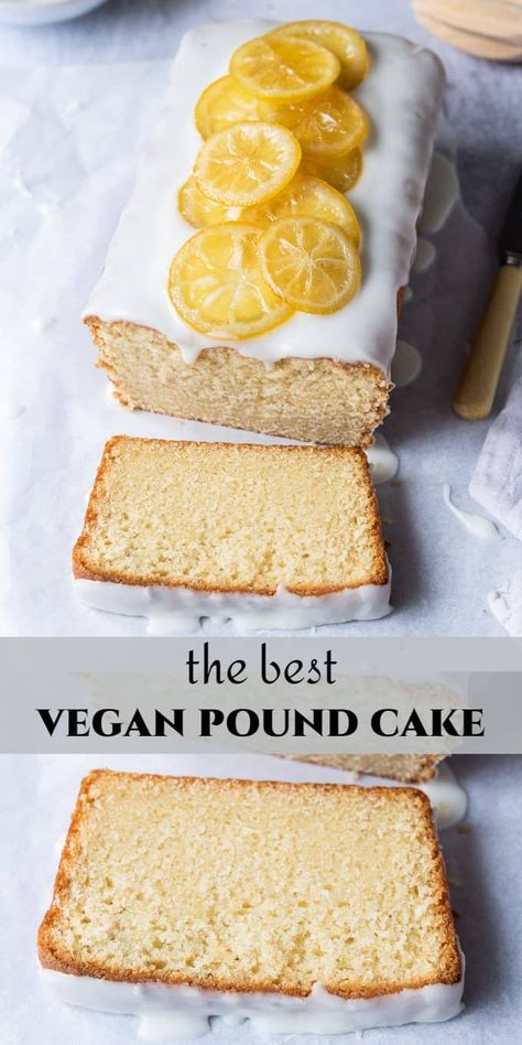 Vegan Lemon Loaf Cake, Vegan Lemon Pound Cake, Vegan Loaf Cake, Vegan Pound Cake Recipe, Vegan Pound Cake, Vegan Lemon Loaf, Perfect Pound Cake, Vegan Loaf, Vanilla Pound Cake