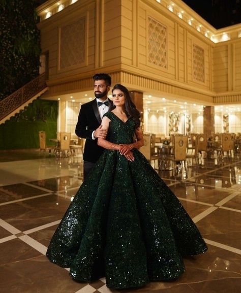 Bride Reception Dresses Indian, Wedding Gown Indian Receptions, Bride Lehangas For Reception, Gown For Reception Indian Bride, Reception Gowns Indian Bridal Latest, Reception Frocks For Bride, Indian Gowns Dresses Receptions, Sangeet Gowns For Bride, Reception Dress Bride Indian Gown