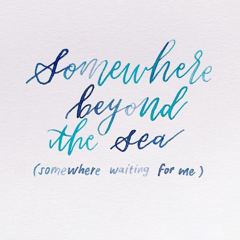 Sea Calligraphy, Cursive Penmanship, Shade Quotes, Blue Calligraphy, Sea Quotes, Library Themes, Sea Tattoo, Beyond The Sea, Leagues Under The Sea