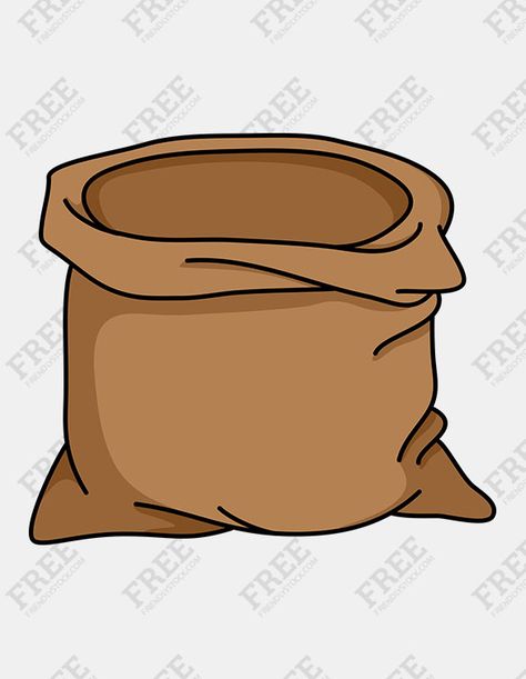 Empty Brown Sack: Add to cart and download for free (no payment information required).  Downloaded files are with transparent background. Free for personal and commercial use - attribution optional. #free #freebie #empty #sack #bag #money #friendlystock #clipart #vector #art #graphic Earth Day Drawing, Toddler Class, Kindergarden Activities, Cartoon Bag, Free Vector Illustration, Kindergarten Crafts, Food Stall, Logo Gallery, Sack Bag