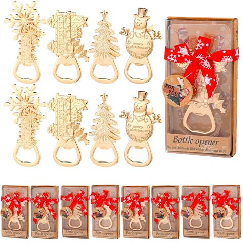 PRICES MAY VARY. Package Includes: the package includes a set of 12 Christmas bottle openers; This generous pack will meet your requirements for a larger gathering; They're suitable for sharing or keeping handy around the house, providing practicality and convenience Christmas Themed Designs: Christmas bottle opener has different Christmas themed designs; There are 4 different patterns including Christmas tree, snowman, snowflake and Christmas gift car; There are 3 of each style, a total of 12 i Winter Theme Party, Winter Party Themes, Bottle Opener Favors, Christmas Beer, Party Favors For Adults, Neighbor Christmas Gifts, Holiday Favors, Snowflake Shape, Thoughtful Christmas Gifts