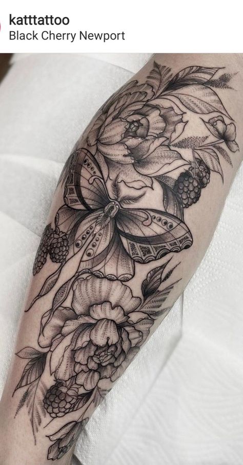 Womens Tattoo Sleeve Filler Ideas, Flower Garden Arm Tattoo, Floral Space Filler Tattoo, Moth Flower Tattoo Design, Moth And Flower Tattoo Sleeve, Floral And Insect Tattoo, Earthy Half Sleeve Tattoo, Botanical Garden Tattoo Sleeve, Floral Insect Sleeve Tattoo