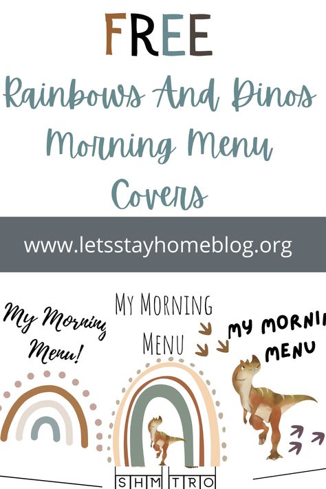 free morning menu covers Homeschool Morning Menu Printable, Free Morning Menu Printables, Homeschool Morning Menu Ideas, Morning Time Routine, Morning Menu Homeschool, Playing Preschool, Homeschool Worksheets Free, Homeschool Preschool Printables, Meadow Cottage