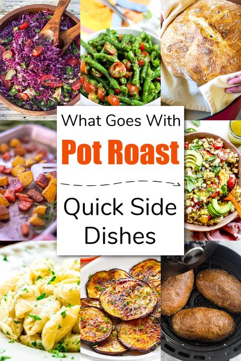 Side For Roast Beef, Mississippi Roast Side Dishes, Pot Roast Meal Ideas, What To Make With Pot Roast, Side For Pot Roast, Side Dishes With Roast Beef, Roast Dinner Ideas Side Dishes, Vegetables For Pot Roast, Roast Pork Dinner Sides