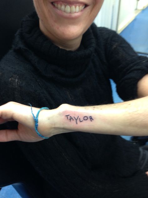 Tattoo of my boy's name in his own writing Taylor Name Tattoo, Tattoo Chest Men, Taylor Name, Tattoo Chest, Name Tattoo, Boy Names, Fish Tattoos, Jesus Fish Tattoo, Tattoo Quotes