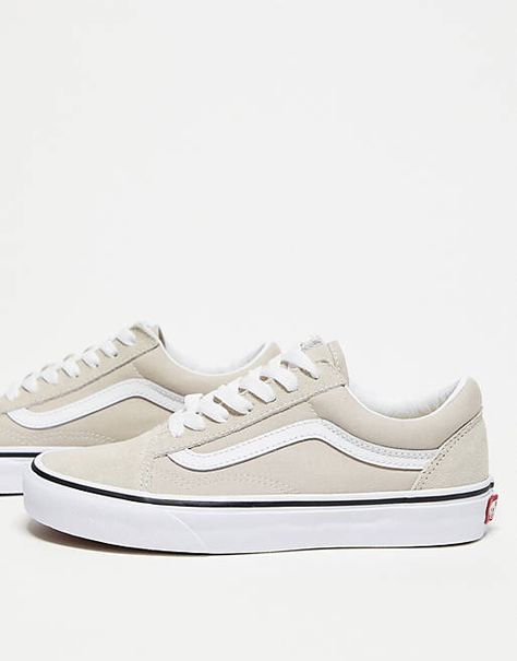 Neutral Vans, Western Vans, Fall Vans, Trendy Vans, Cute Vans Shoes, Vans For Women, Cream Vans, Van Shoes, Beige Vans