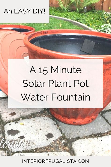 Pot Water Fountain, Diy Solar Water Fountain, Patio Water Fountain, Homemade Water Fountains, Yard Fountain, Solar Water Feature, Diy Solar Fountain, Diy Water Feature, Solar Water Fountain