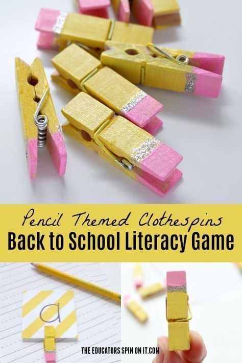 pencil clothespins Back To School Decoration Ideas, Teacher Diy, Appreciation Gifts Diy, Color Wheels, Teacher Appreciation Gifts Diy, Teacher Craft, Literacy Games, Teachers Diy, Hanging Craft