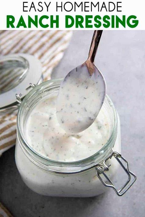 Texas Roadhouse Ranch, Texas Roadhouse Ranch Dressing, Restaurant Style Ranch Dressing, Easy Homemade Ranch, Greek Yogurt Ranch Dressing, Greek Yogurt Ranch, Salty Marshmallow, Homemade Ranch Seasoning, Homemade Marshmallow