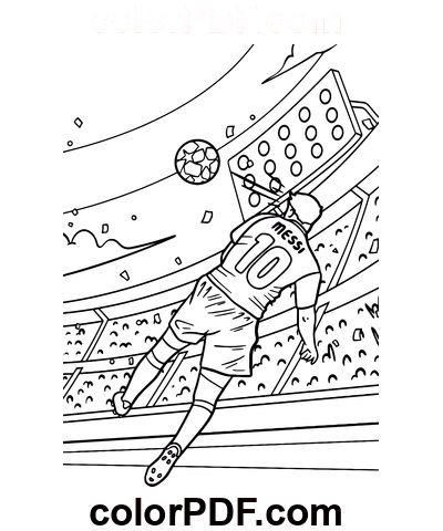 Lionel Messi – Coloring Pages and Books in PDF Messi Coloring Pages, Messi Drawing, Downloadable Coloring Pages, Messi Logo, Learning People, World Cup Trophy, Bicycle Kick, Ball Drawing, Messi Argentina