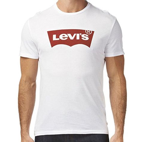 Levis Batwing White | Amazon.com Levis Batwing, Mens Graphic Tees Prints, Graphic Tees Street Style, Levis T Shirt, Levi’s 501, Cool Graphic Tees, Men's Graphic T Shirt, Pocket Shirt, Great T Shirts