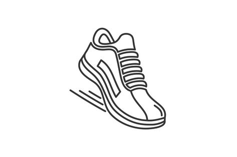 Running Doodles, Running Shoe Drawing, Running Shoes Illustration, Shoes Vector, Shoe Tattoos, Shoes Illustration, Shoes Drawing, Art Idea, Sports Running