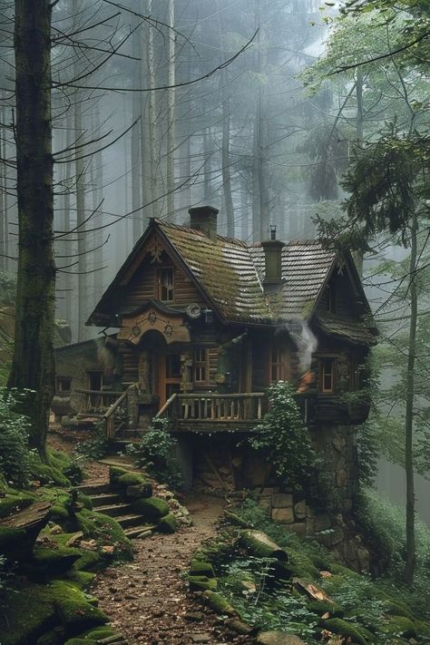 10 Cozy Forest Cottages for a Magical Escape into the Wild! - My Decor Inspo Hobbit Cabin, Forest Cottage Interior, Remote Cottage, Witch Cottage Aesthetic, Cottage In Forest, Fairytale Woods, Delaney Core, Cottages In The Woods, Witch Cabin