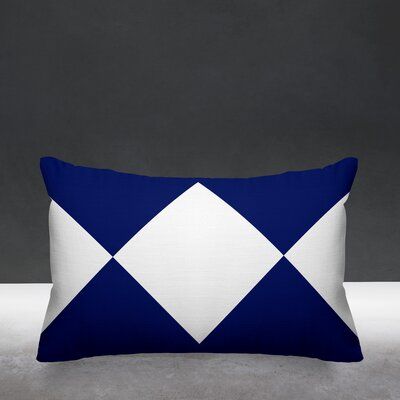 Add some color to your indoor and outdoor space with this modern geometric pillow. Decorate with ease! This pillow is part of a collection of mix and match throw pillows. Manufactured in the United States, this pillow is both functional and fashionable. It's an eye-catching contemporary touch in any space. This cover is crafted from spun polyester and is sewn closed around an included polyester insert. We recommend spot cleaning it. Color: Navy Blue | Latitude Run® Alexis Diamond Geometric Indoo Mix And Match Throw Pillows, Disney Baby Clothes, Outdoor Throw Pillow, Blue Throw Pillows, Geometric Pillow, Outdoor Throw Pillows, Baby Disney, House Colors, Accent Pillows